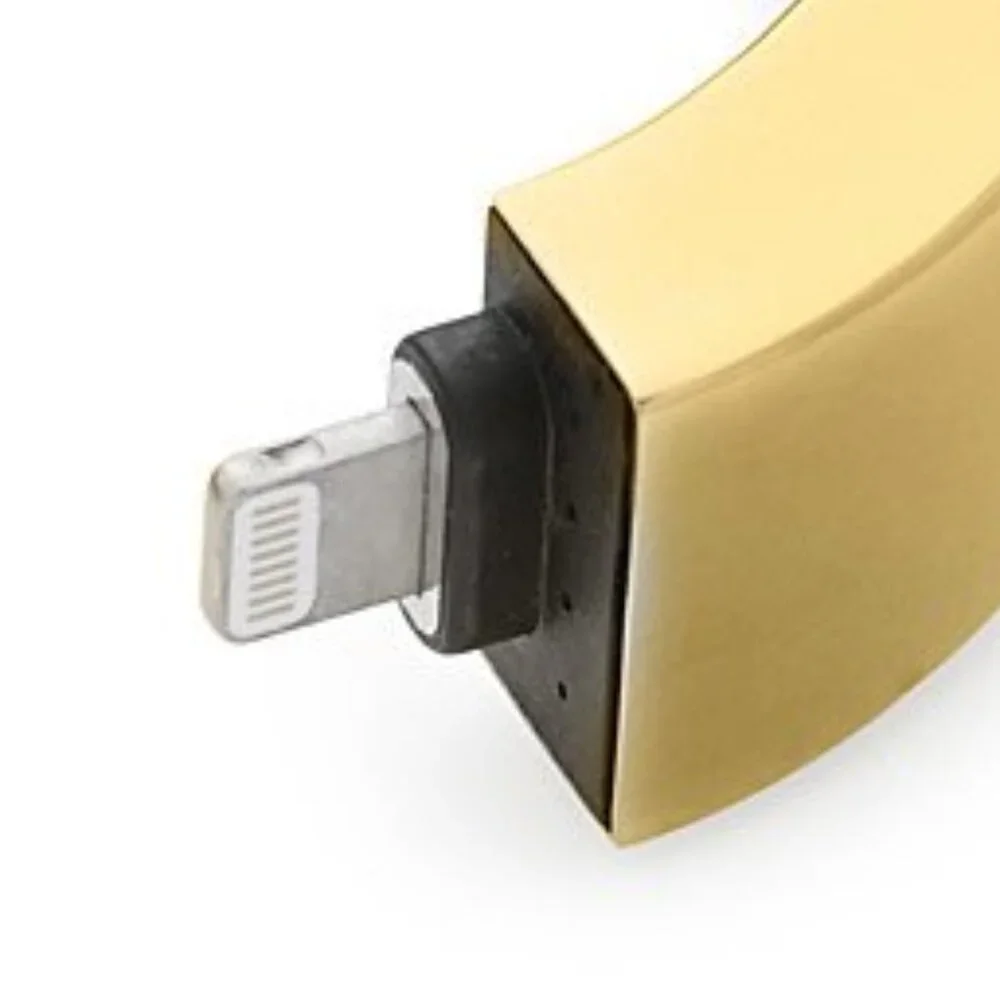 Mark and Graham iPhone Charging Bracelet (Gold) (Initial S Engraved)